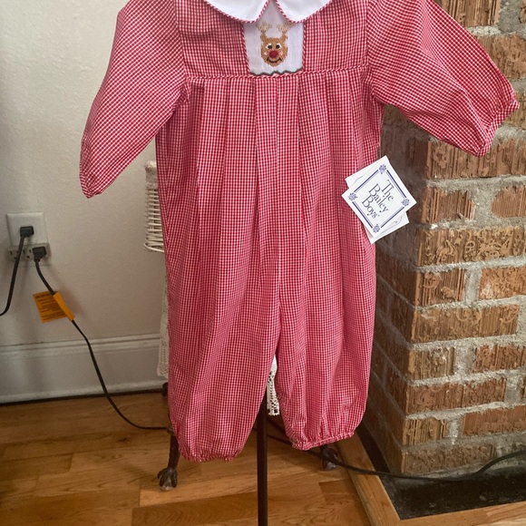 NWT The Bailey Boys Infant Christmas Smocked Long all size 6 months - Picture 4 of 16